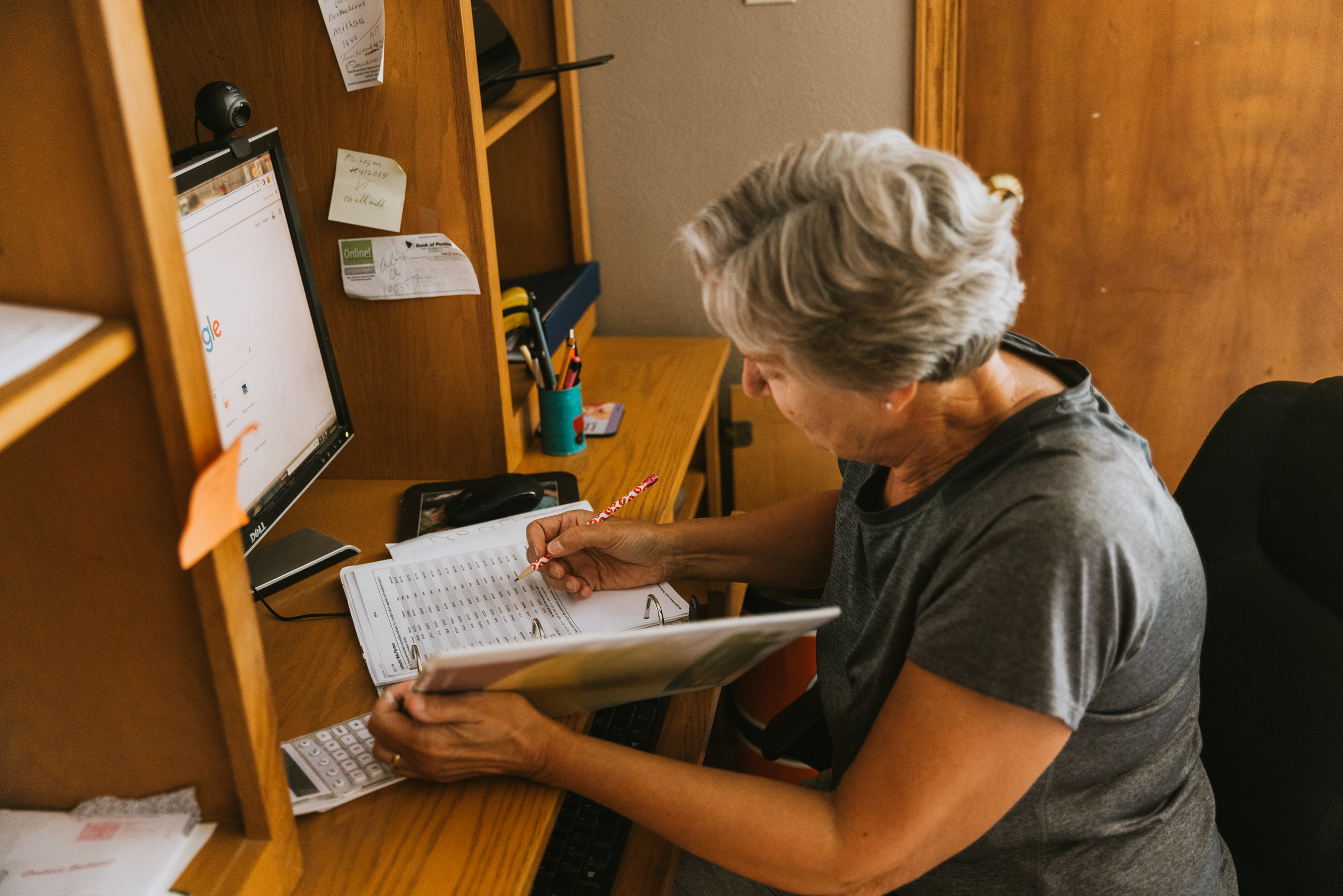 woman accounting